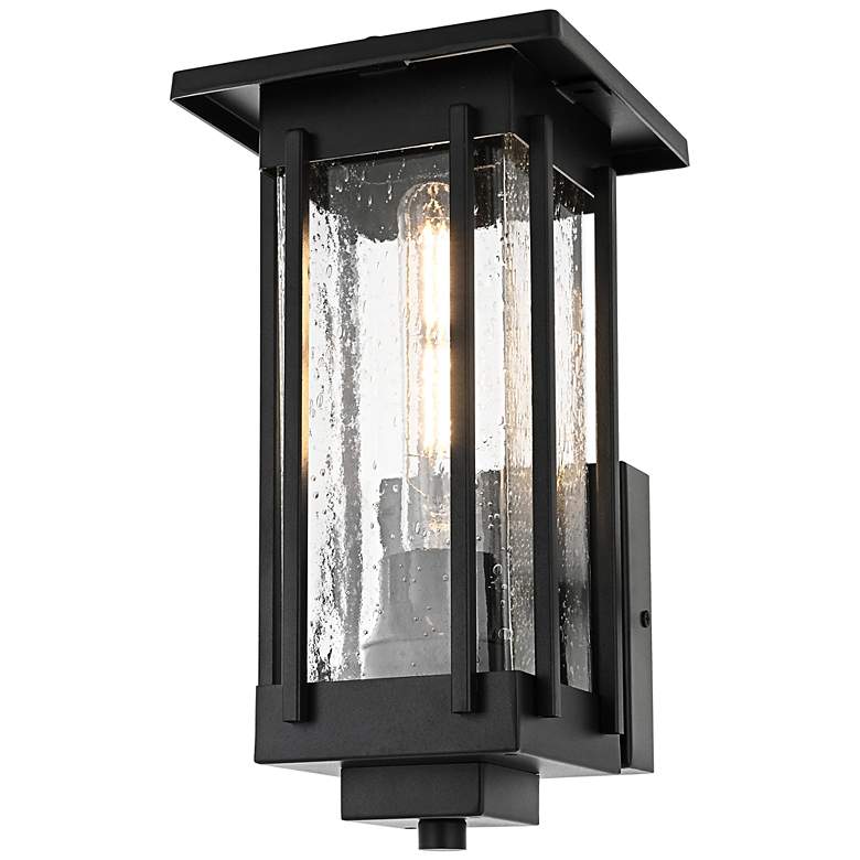 Image 4 Elegant Melvale 6.5 Inch Outdoor Wall Sconce in Black more views