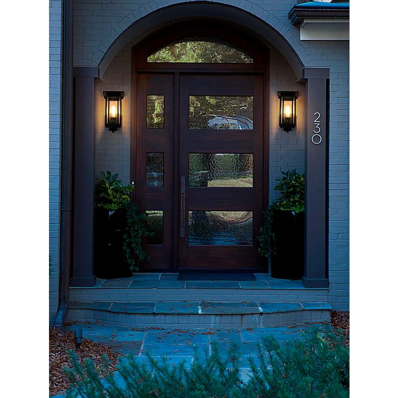 Image 7 Elegant Melvale 6.5 Inch Outdoor Wall Sconce in Black more views