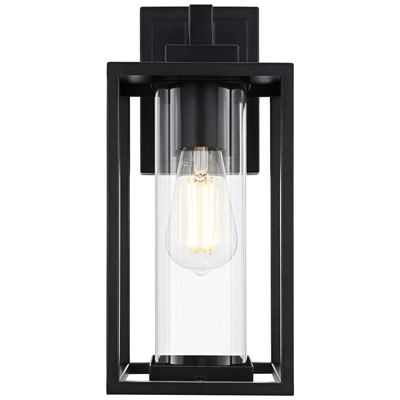Image 2 Elegant Memphis 6 Inch Outdoor Wall Sconce in Black