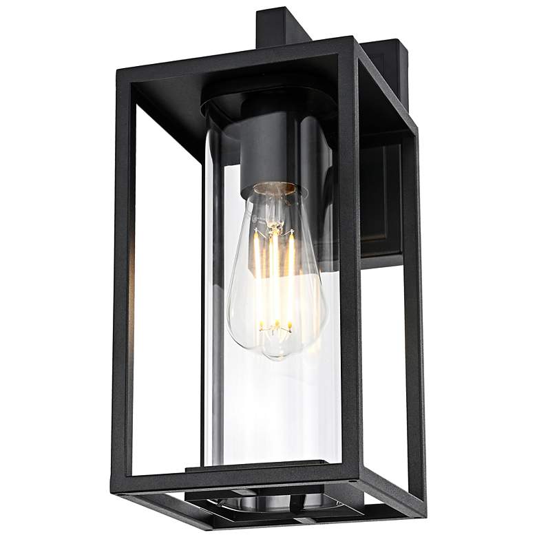 Image 4 Elegant Memphis 6 Inch Outdoor Wall Sconce in Black more views