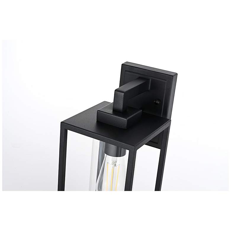 Image 5 Elegant Memphis 6 Inch Outdoor Wall Sconce in Black more views