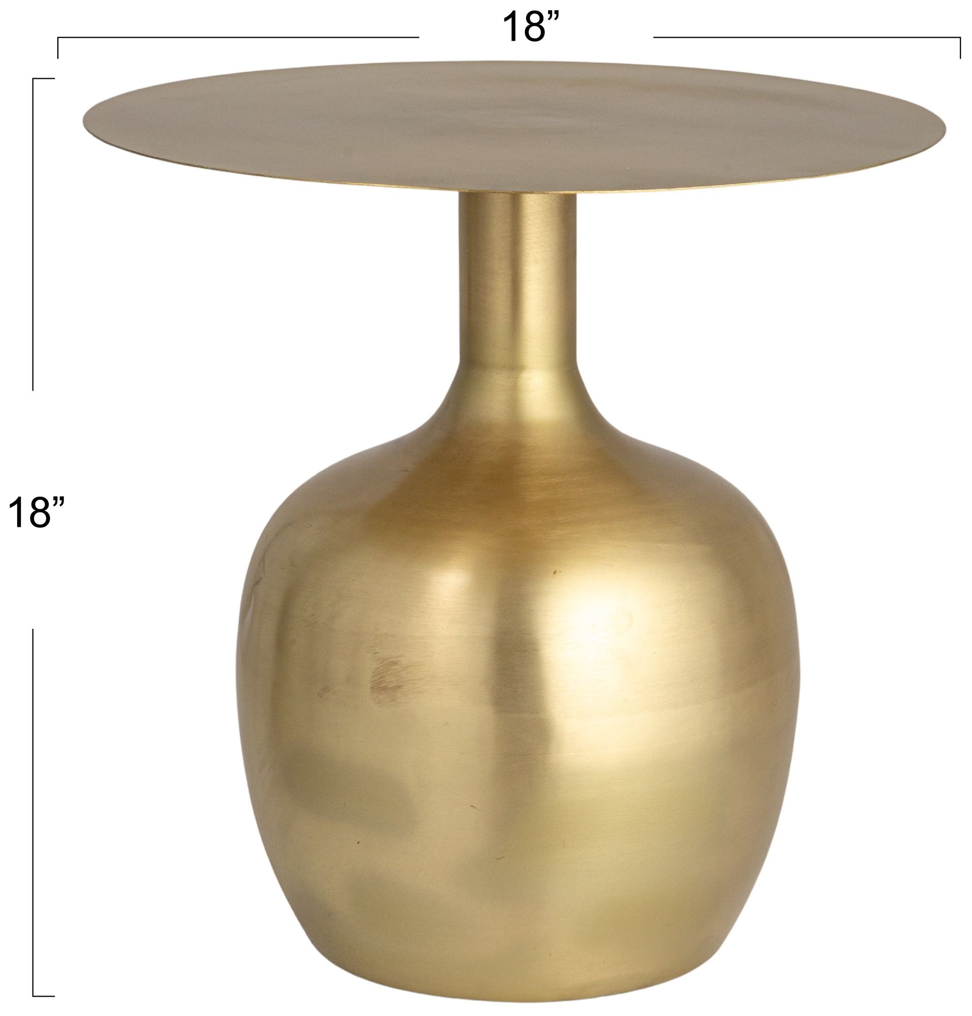 Image 3 Elegant Metal Round Side Table, Gold more views