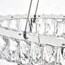 5_Elegant Monroe 48" Wide Chrome and Crystal 2-Tier Oval LED Chandelier more views