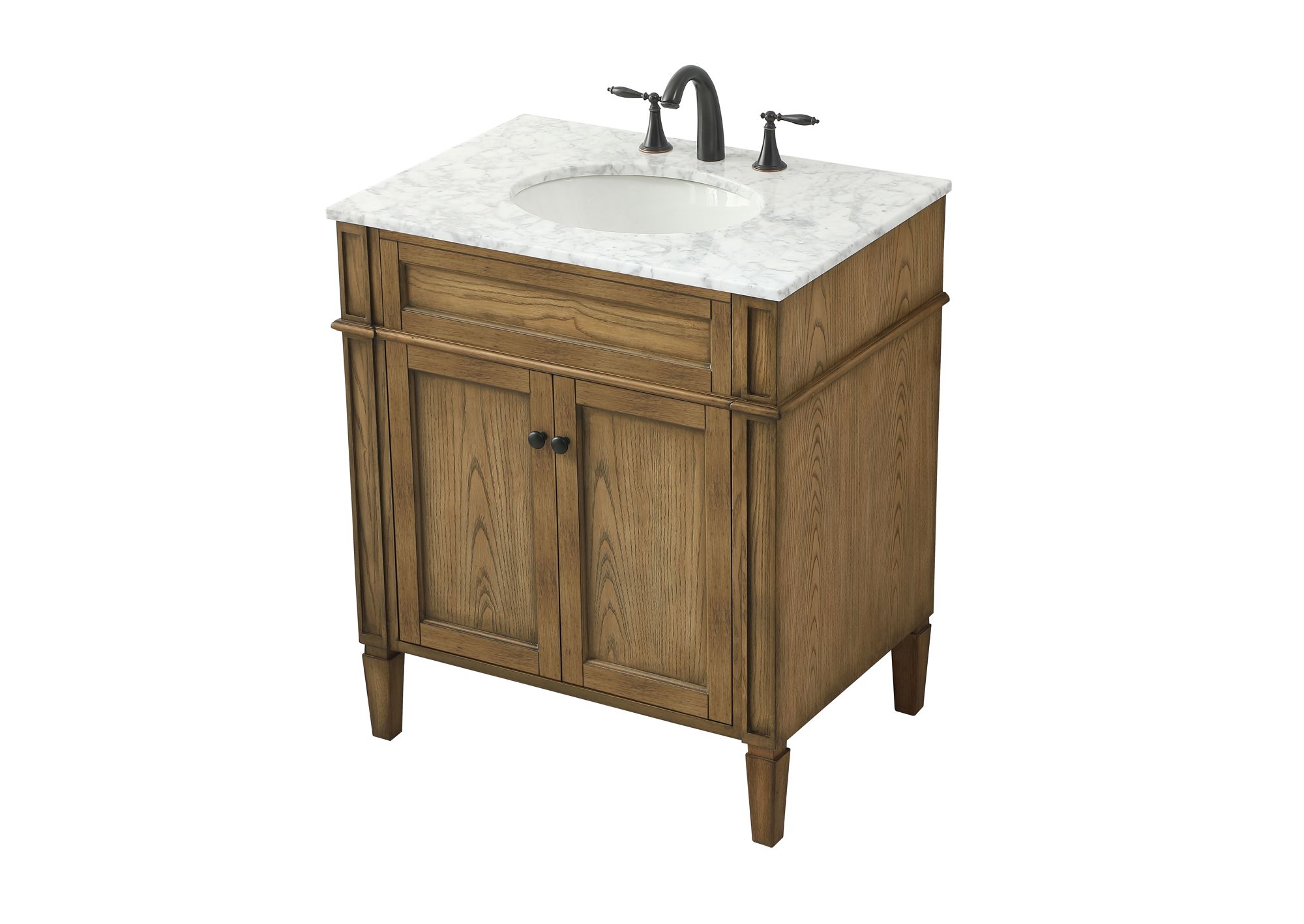 Elegant Park Avenue 30 In. Bathroom Vanity In Driftwood