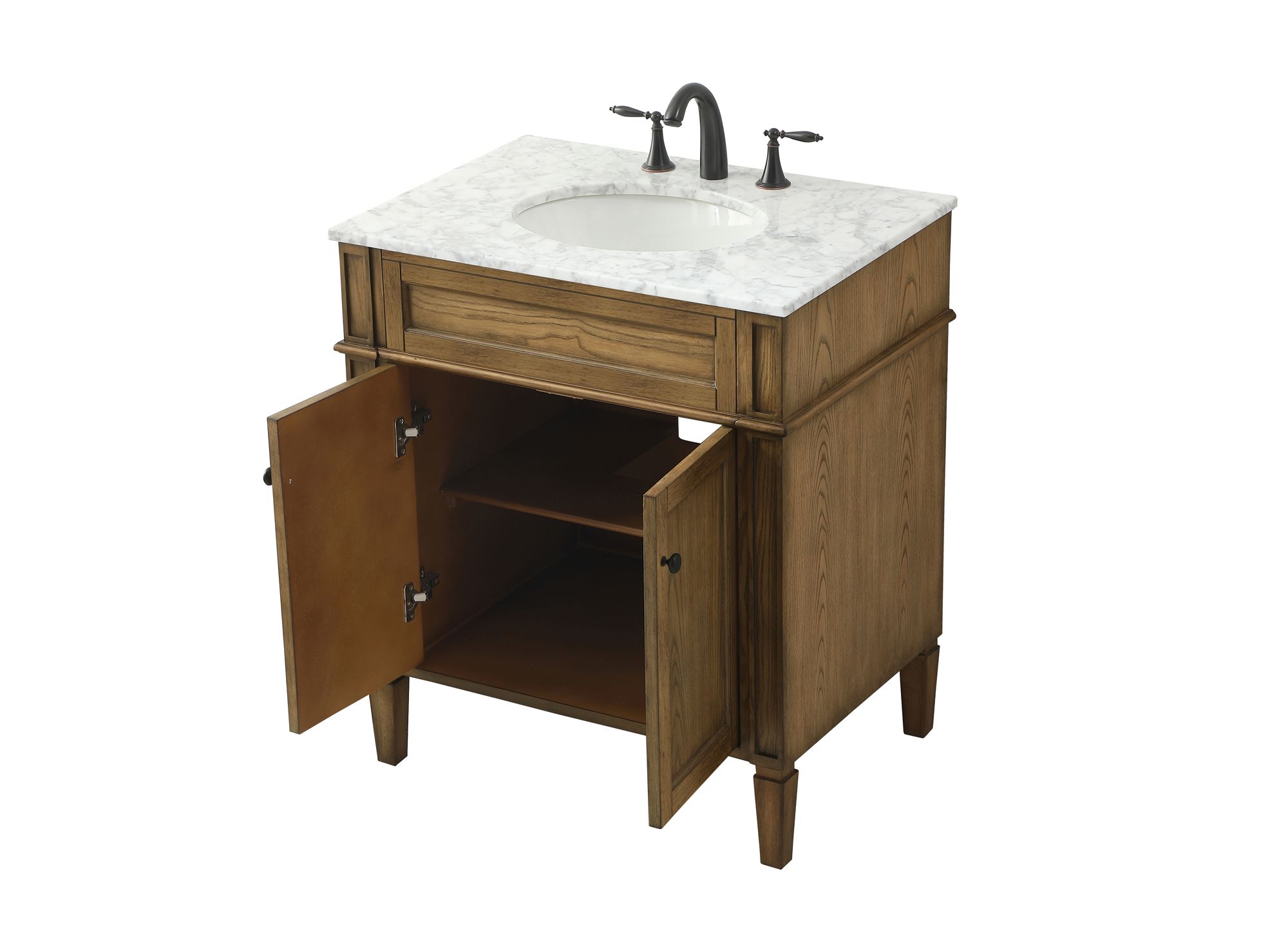 Elegant Park Avenue 30 In. Bathroom Vanity In Driftwood