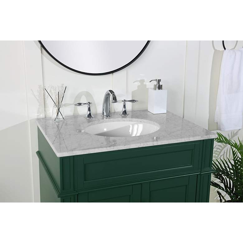 Image 6 Elegant Park Avenue 30 In. Bathroom Vanity In Green more views