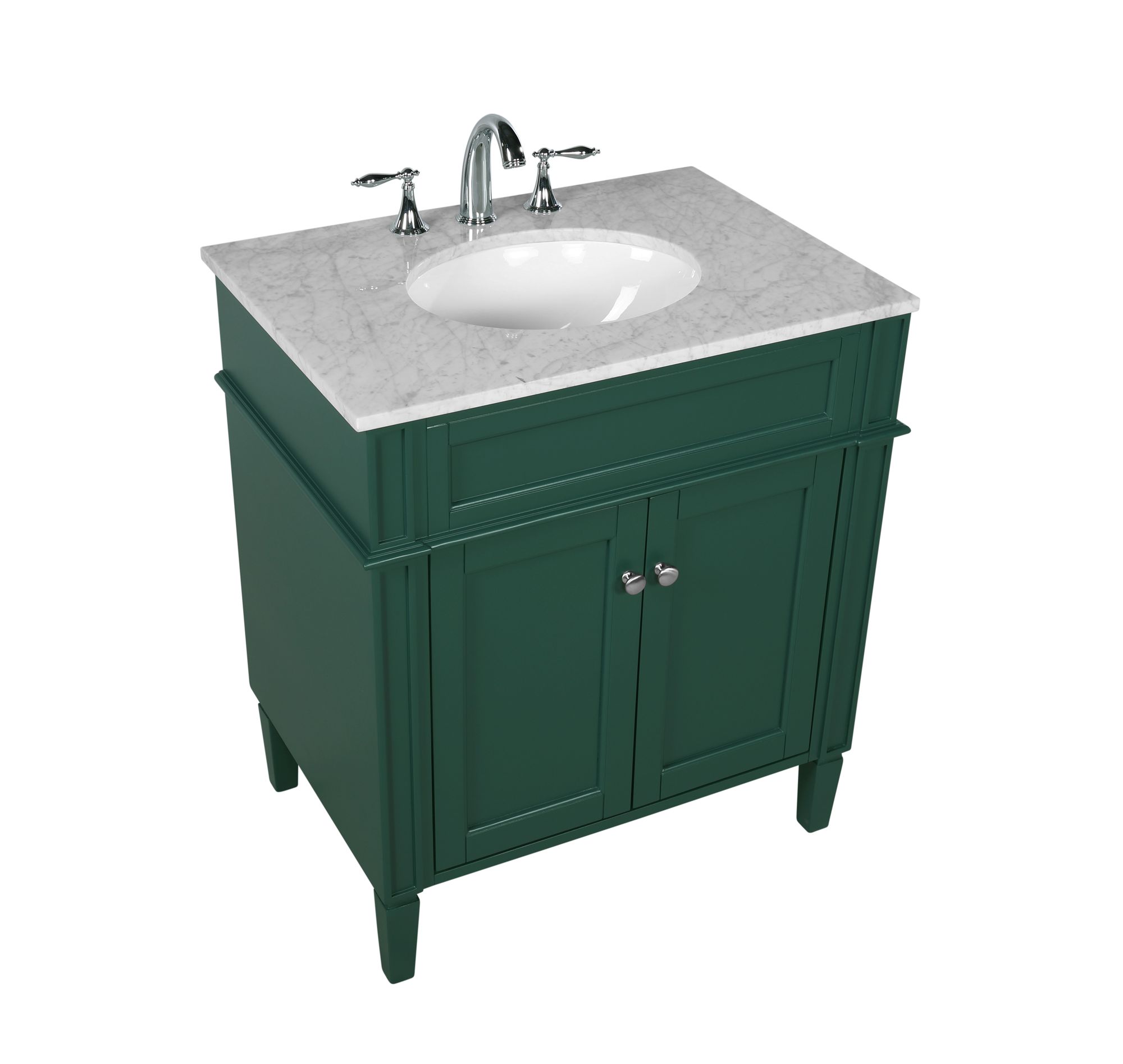 Elegant Park Avenue 30 In. Bathroom Vanity In Green