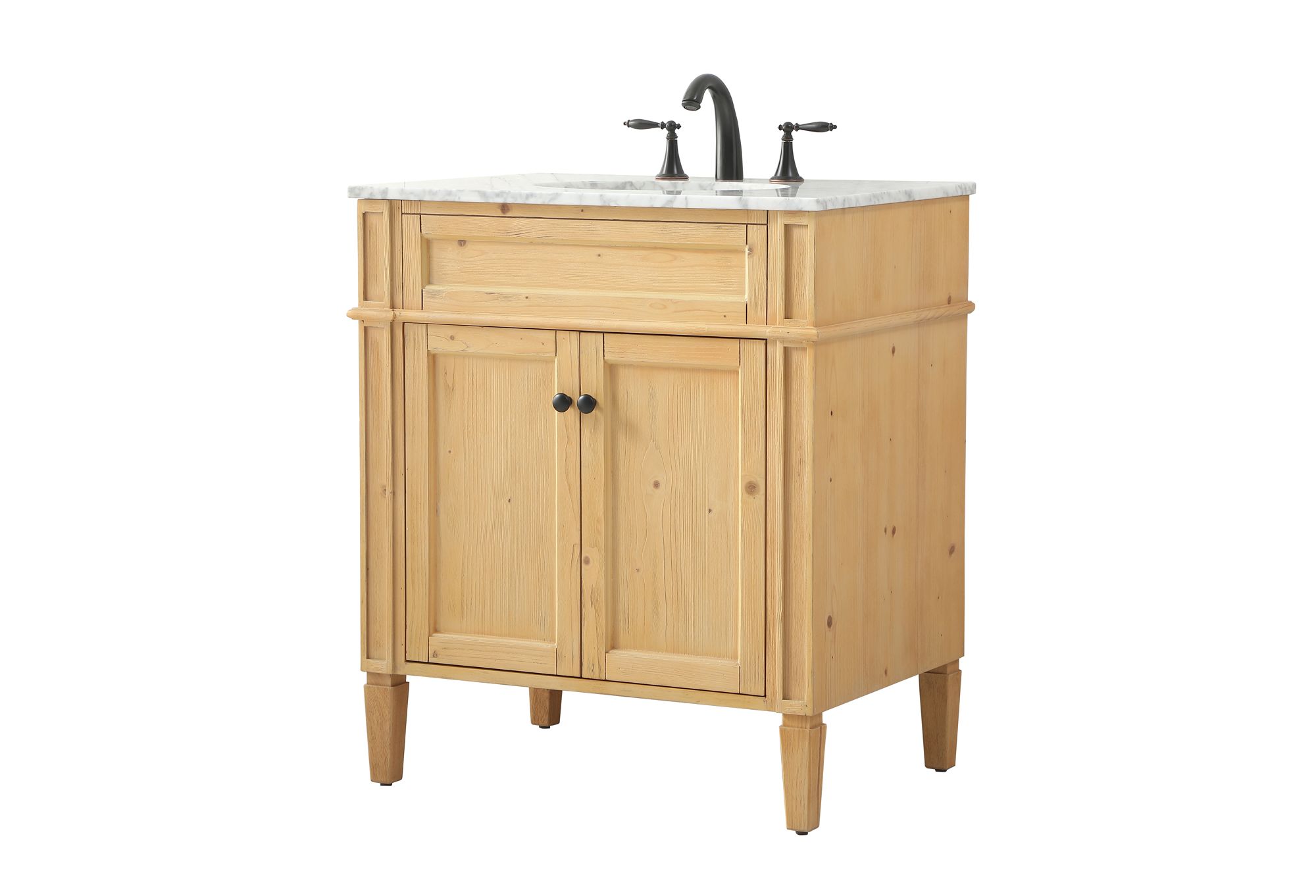 Elegant Park Avenue 30 In. Bathroom Vanity In Natural Wood