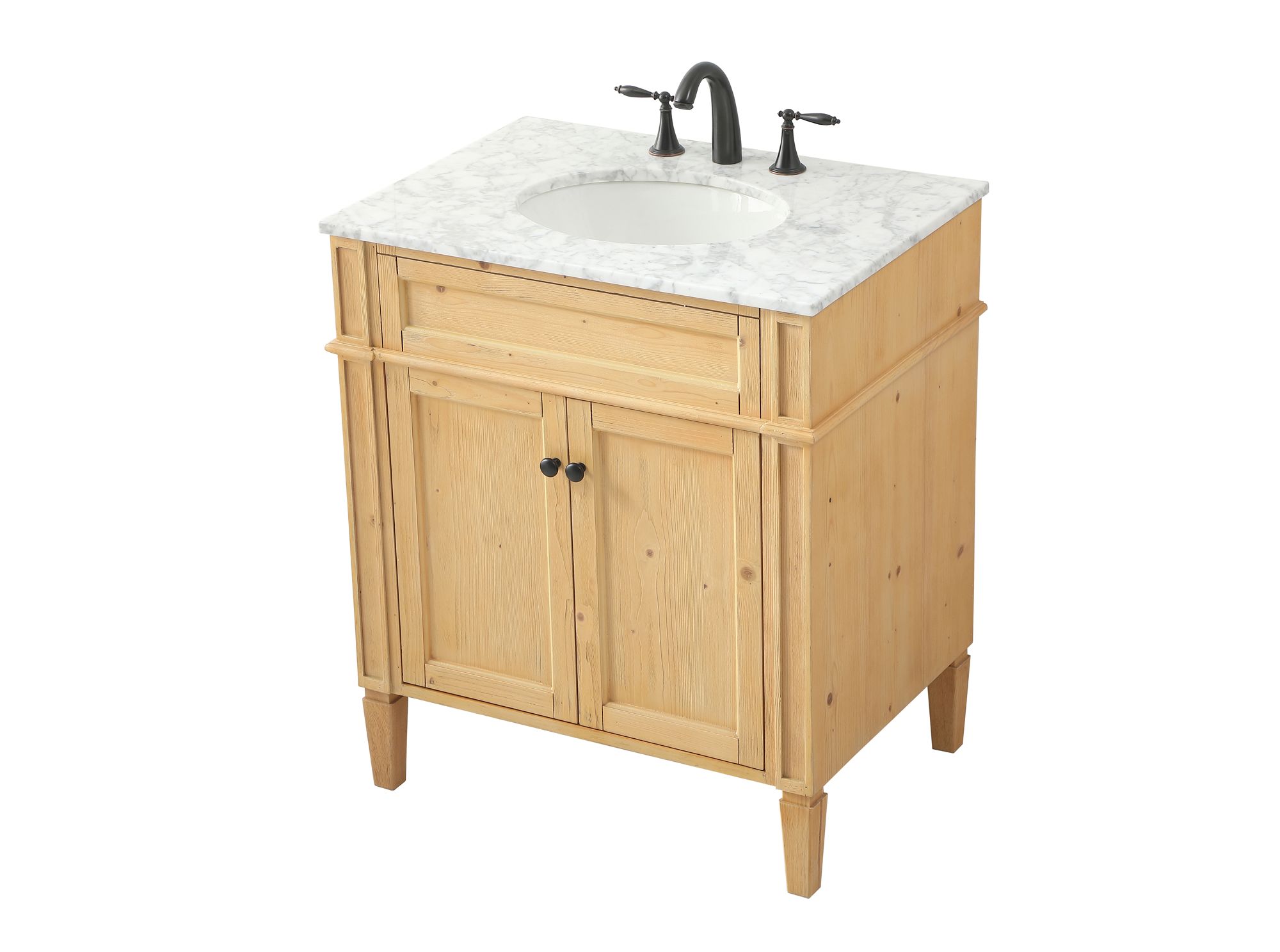 Elegant Park Avenue 30 In. Bathroom Vanity In Natural Wood