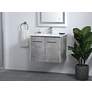 Thumbnail3 of Elegant Rasina 24 In. Bathroom Floating Vanity in Concrete Grey more views