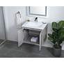 Thumbnail4 of Elegant Rasina 24 In. Bathroom Floating Vanity in Concrete Grey more views