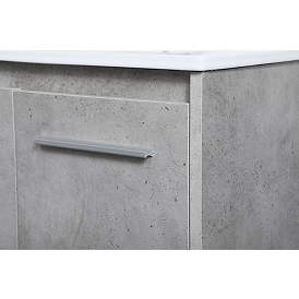 Image5 of Elegant Rasina 24 In. Bathroom Floating Vanity in Concrete Grey more views