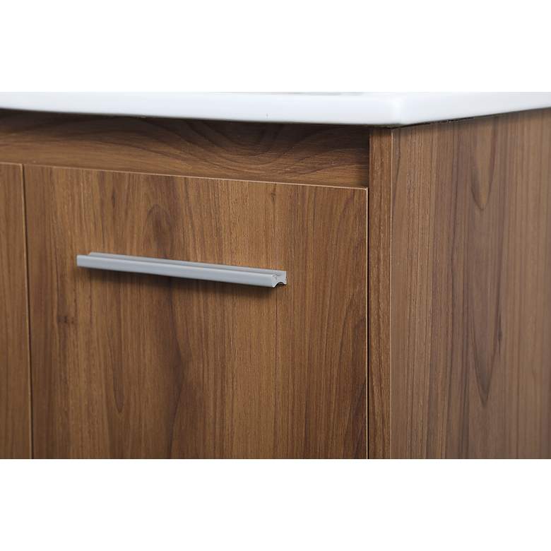 Image 6 Elegant Rasina 24 In. Bathroom Floating Vanity in Walnut Brown more views