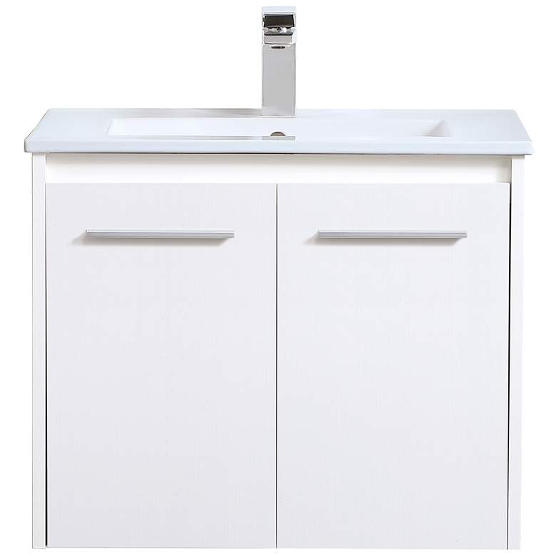 Image 1 Elegant Rasina 24 In. Bathroom Floating Vanity in White
