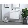 Thumbnail3 of Elegant Rasina 24 In. Bathroom Floating Vanity in White more views