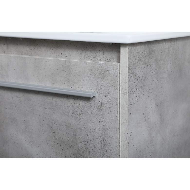 Image 5 Elegant Rasina 30 In. Bathroom Floating Vanity In Concrete Grey more views