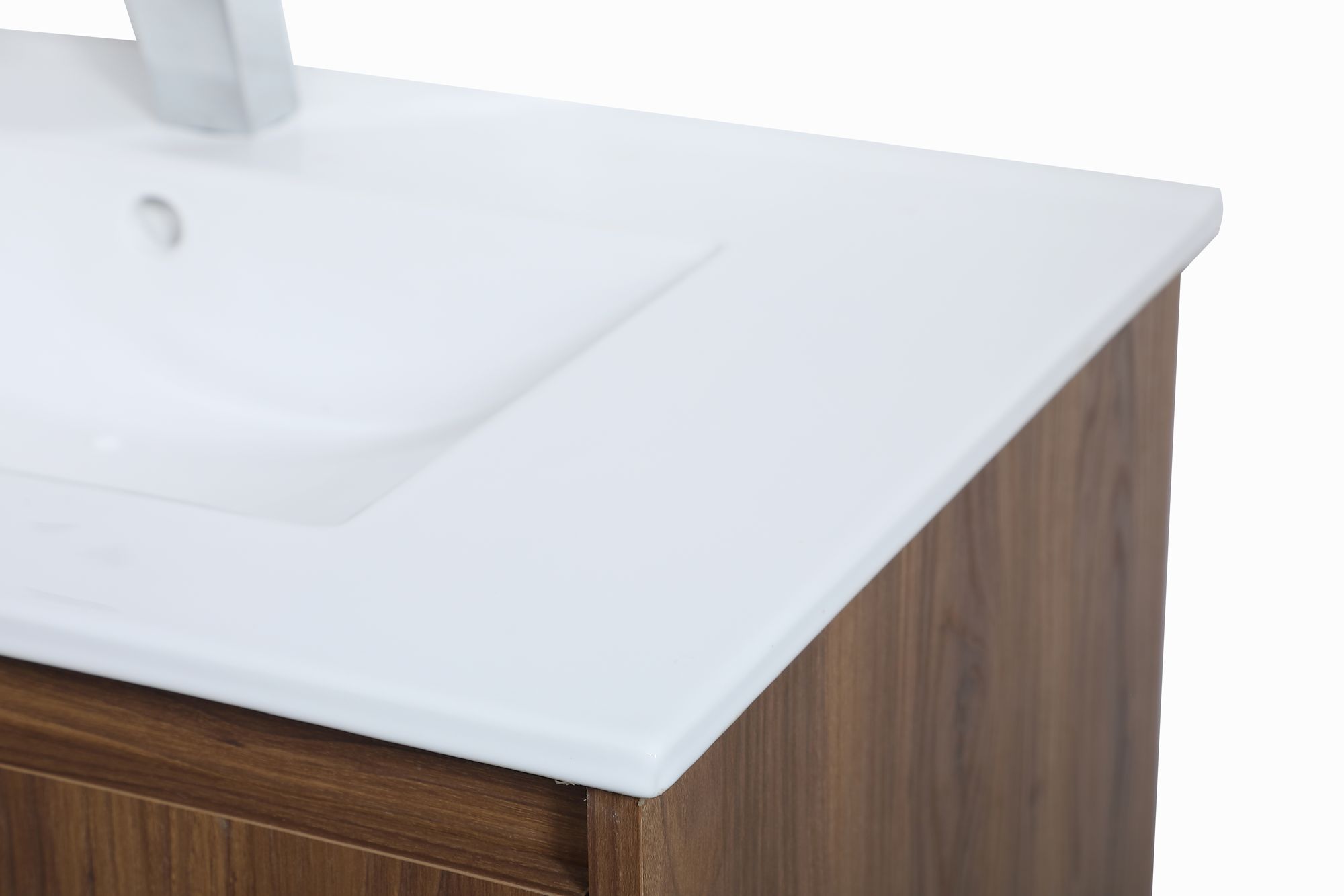 Elegant Rasina 30 In.  Bathroom Floating Vanity In Walnut Brown