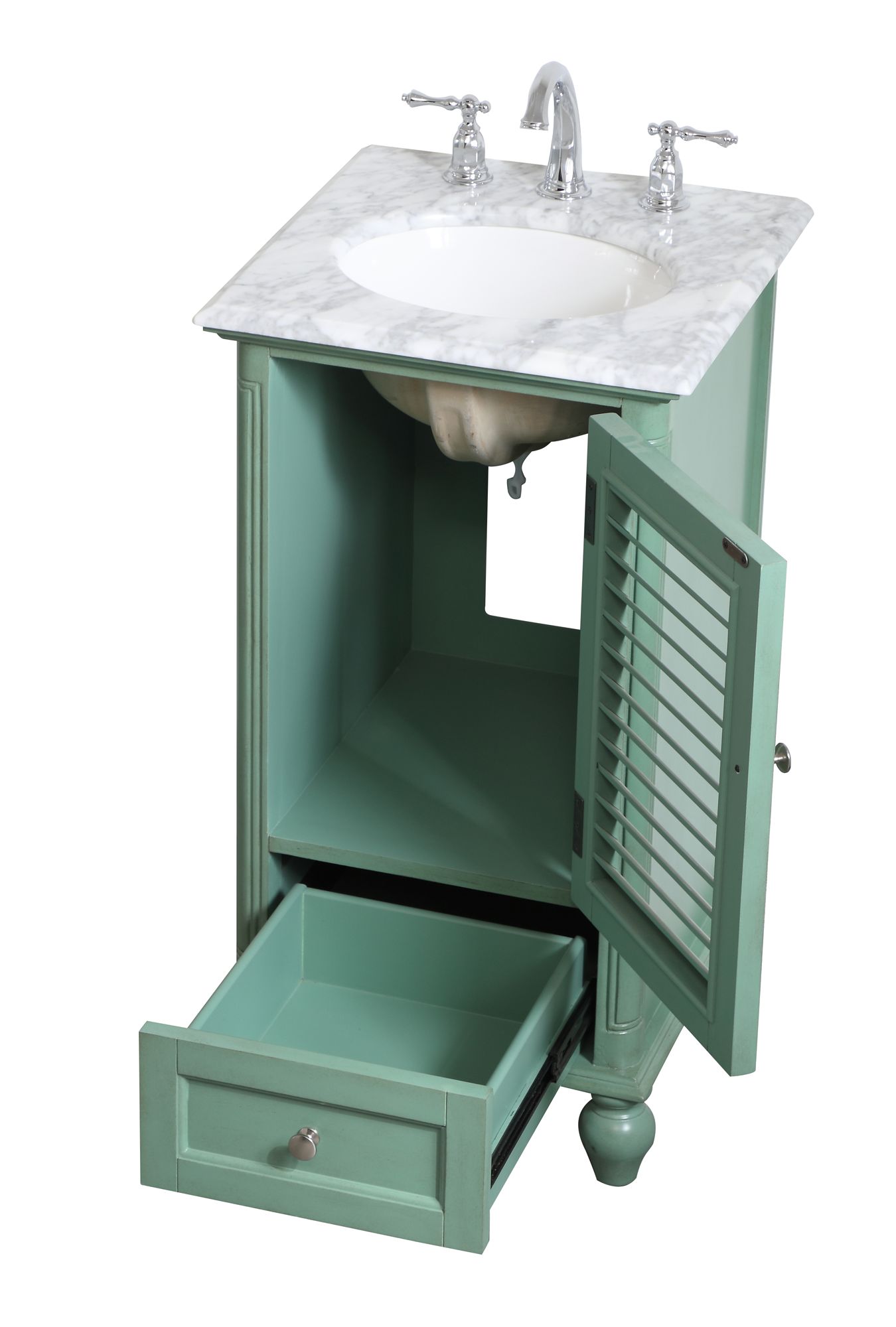 Elegant Rhodes 19 In. Bathroom Vanity In Mint