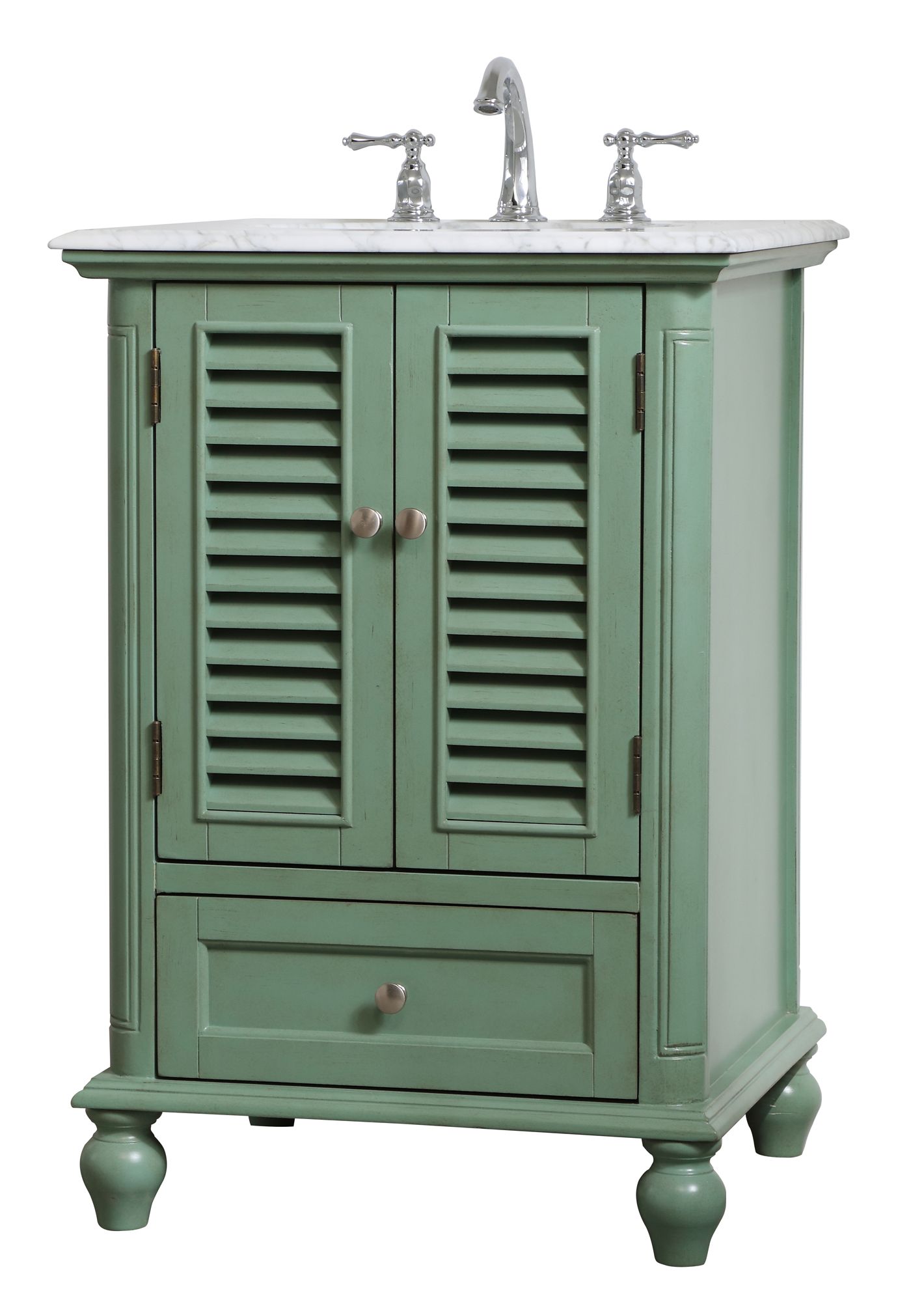 Elegant Rhodes 24 In. Bathroom Vanity In Mint