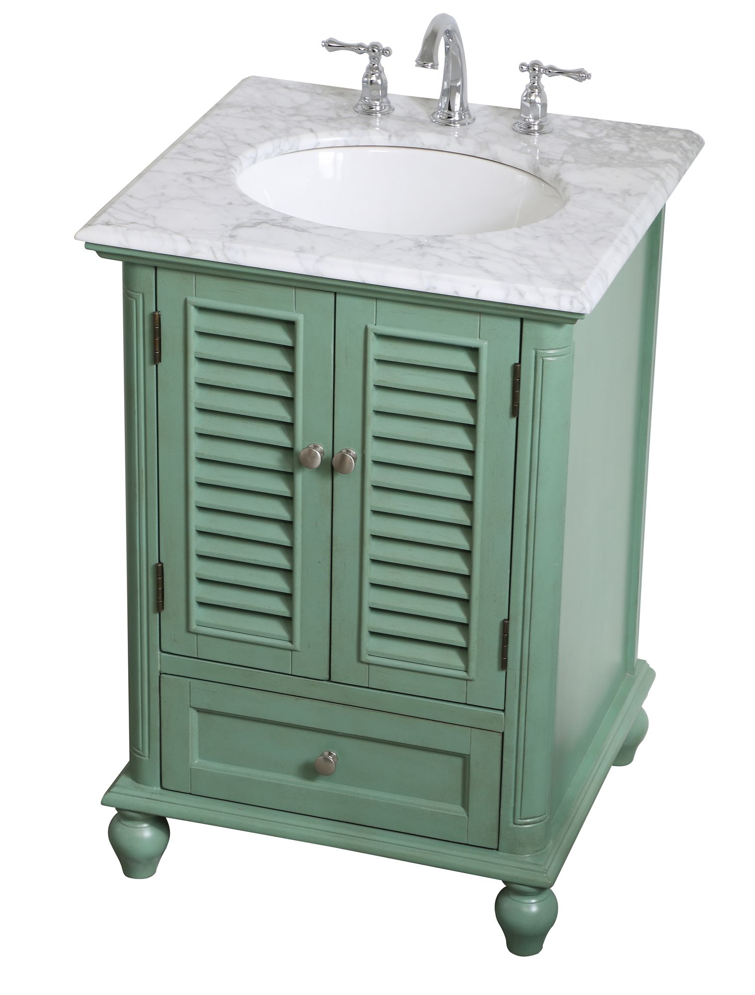 Elegant Rhodes 24 In. Bathroom Vanity In Mint