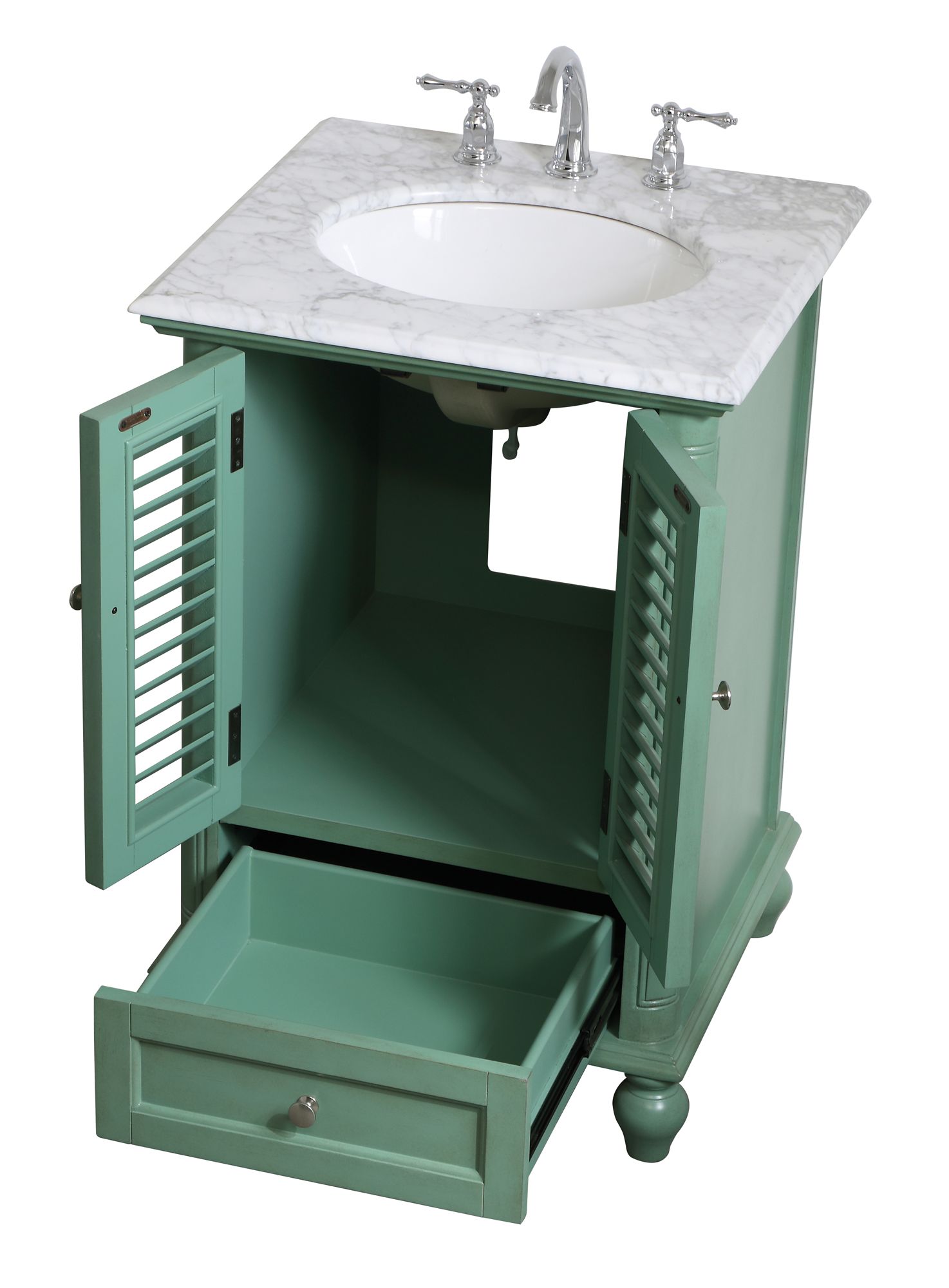 Elegant Rhodes 24 In. Bathroom Vanity In Mint