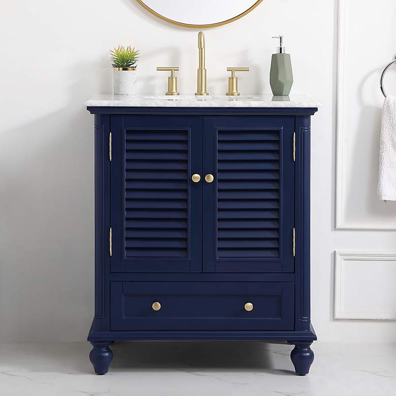 Image 1 Elegant Rhodes 30 In. Bathroom Vanity In Blue