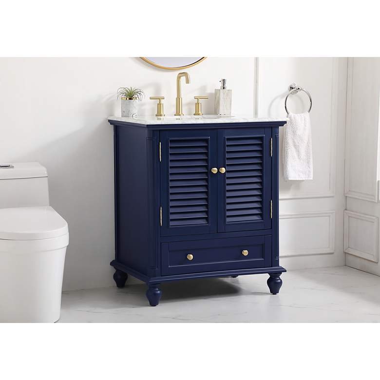 Image 3 Elegant Rhodes 30 In. Bathroom Vanity In Blue more views