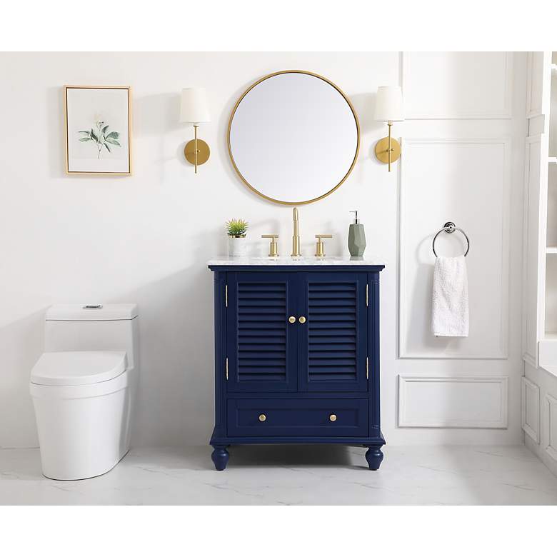 Image 5 Elegant Rhodes 30 In. Bathroom Vanity In Blue more views