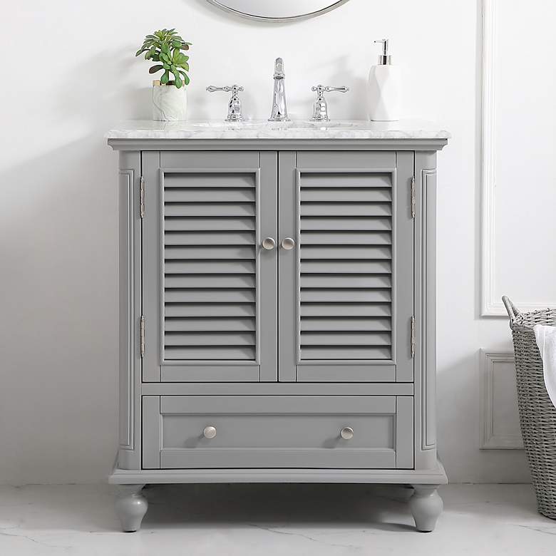 Image 1 Elegant Rhodes 30 In. Bathroom Vanity In Grey