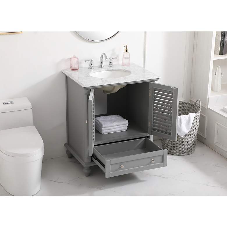 Image 4 Elegant Rhodes 30 In. Bathroom Vanity In Grey more views