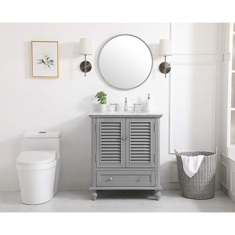 Image 5 Elegant Rhodes 30 In. Bathroom Vanity In Grey more views