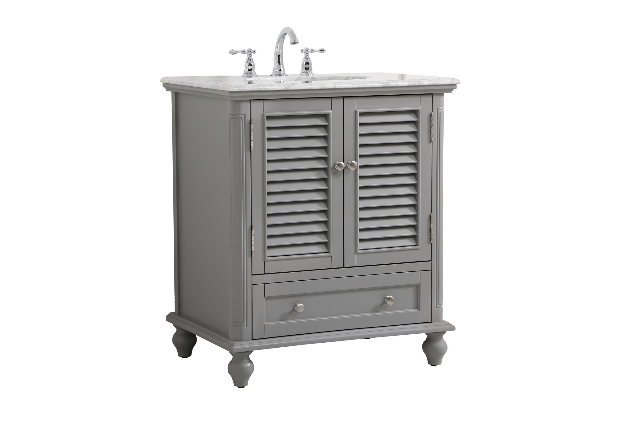 Elegant Rhodes 30 In. Bathroom Vanity In Grey