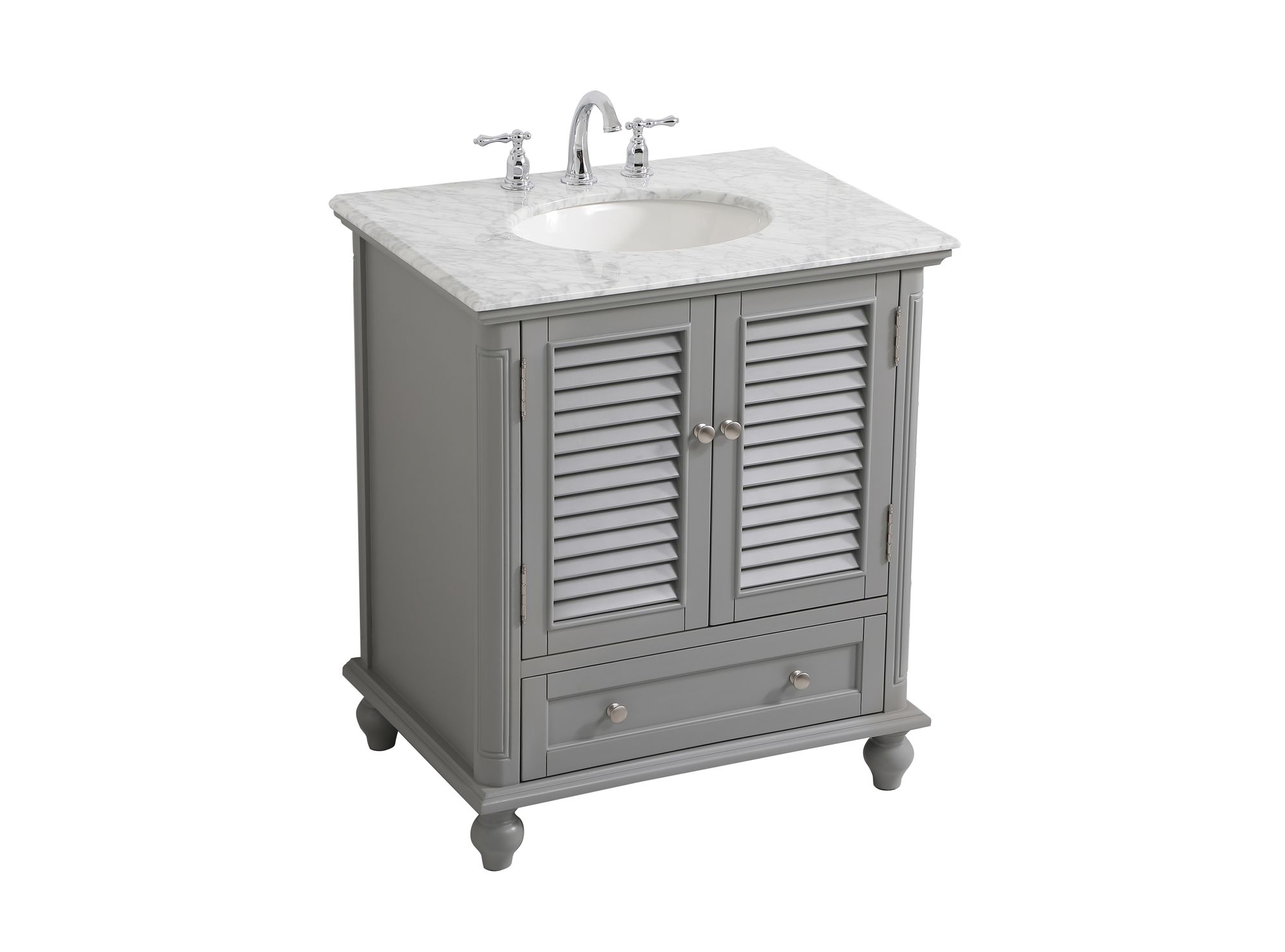 Elegant Rhodes 30 In. Bathroom Vanity In Grey