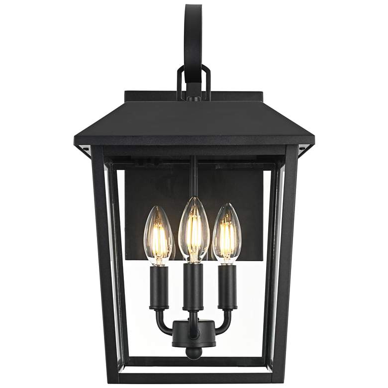 Image 1 Elegant Riggs 10 inch Outdoor Wall Sconce in Black