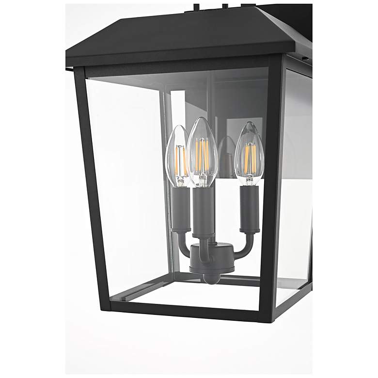 Image 5 Elegant Riggs 10 inch Outdoor Wall Sconce in Black more views