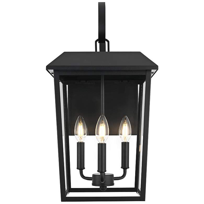 Image 2 Elegant Riggs 11 inch Outdoor Wall Sconce in Black