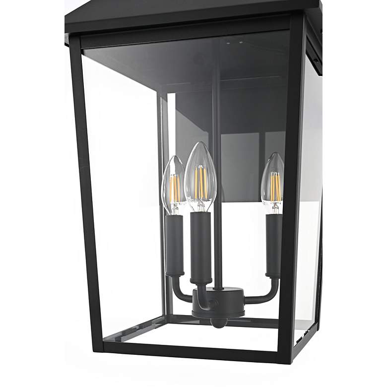 Image 6 Elegant Riggs 11 inch Outdoor Wall Sconce in Black more views