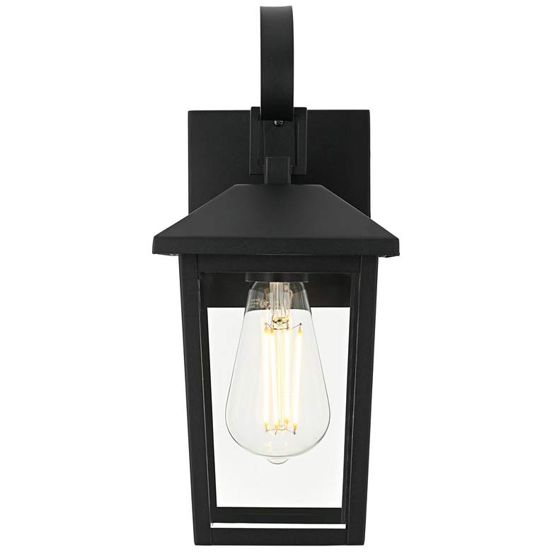 Image 1 Elegant Riggs 5.5 inch Outdoor Wall Sconce in Black