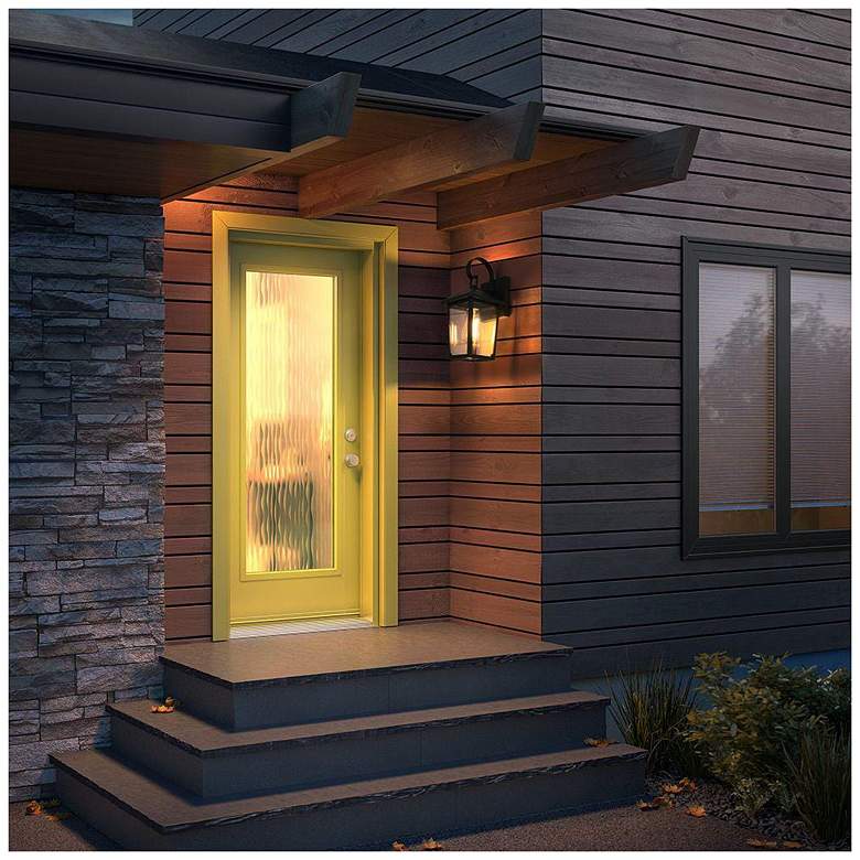 Image 2 Elegant Riggs 5.5 inch Outdoor Wall Sconce in Black more views