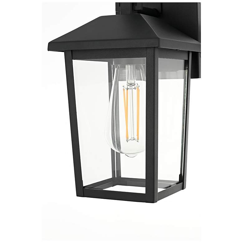 Image 4 Elegant Riggs 5.5 inch Outdoor Wall Sconce in Black more views
