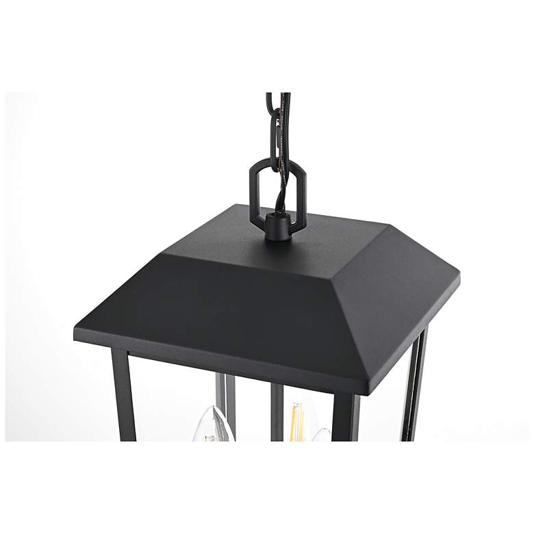 Image 5 Elegant Riggs 8 x 15 inch Outdoor Pendant in Black more views