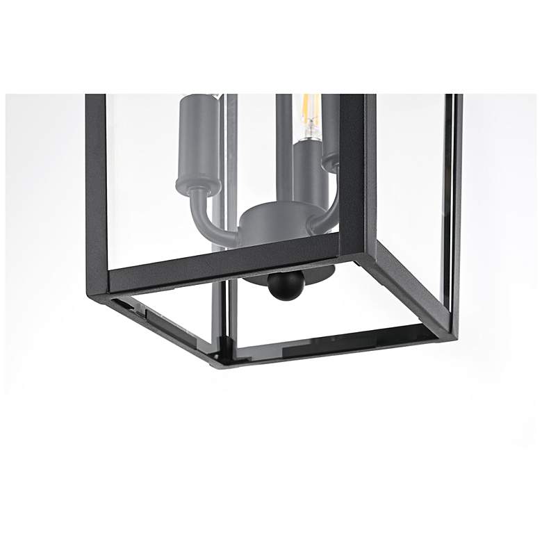 Image 6 Elegant Riggs 8 x 15 inch Outdoor Pendant in Black more views