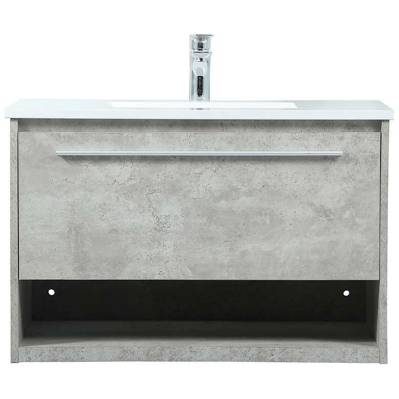 Image 1 Elegant Roman 30 In. Bathroom Vanity In Concrete Grey