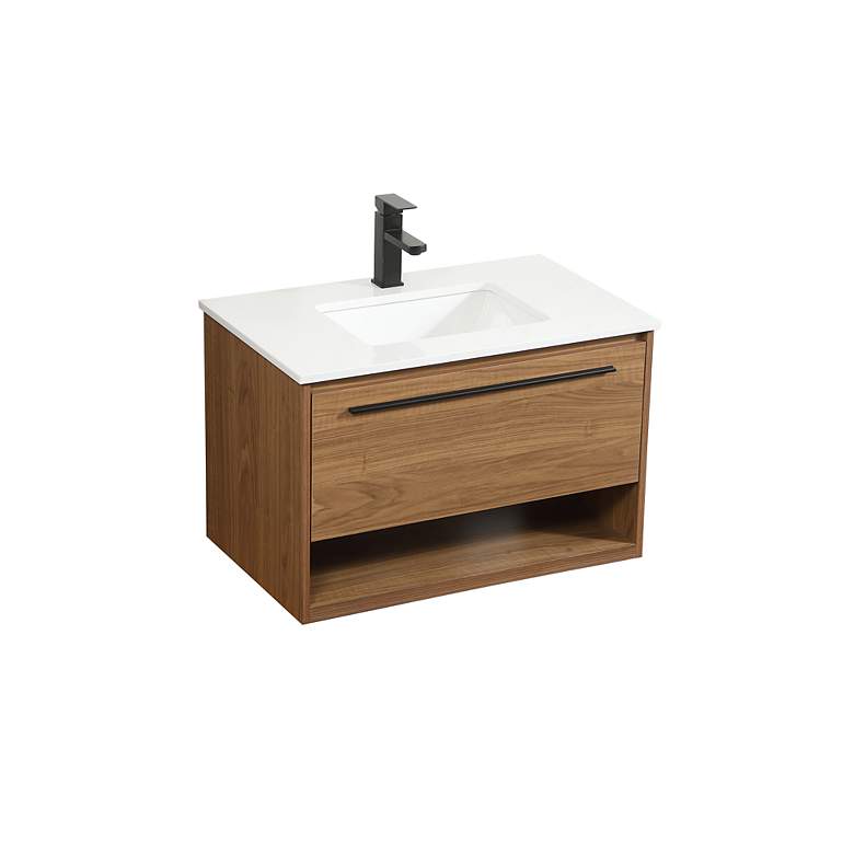 Image 5 Elegant Roman 30 In. Bathroom Vanity In Walnut Brown more views