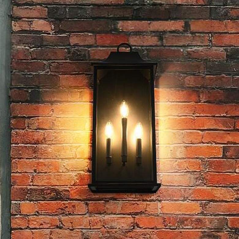 Image 1 Elegant Shepard 10 inch Outdoor Wall Sconce in Black