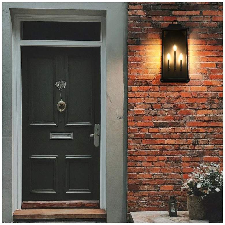 Image 2 Elegant Shepard 10 inch Outdoor Wall Sconce in Black more views