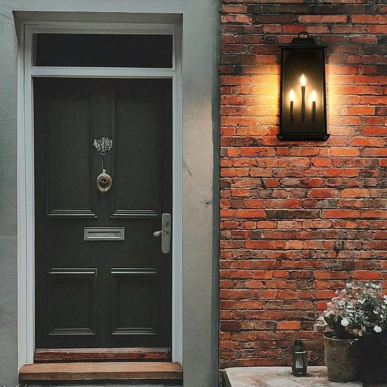 Image 7 Elegant Shepard 10 inch Outdoor Wall Sconce in Black more views