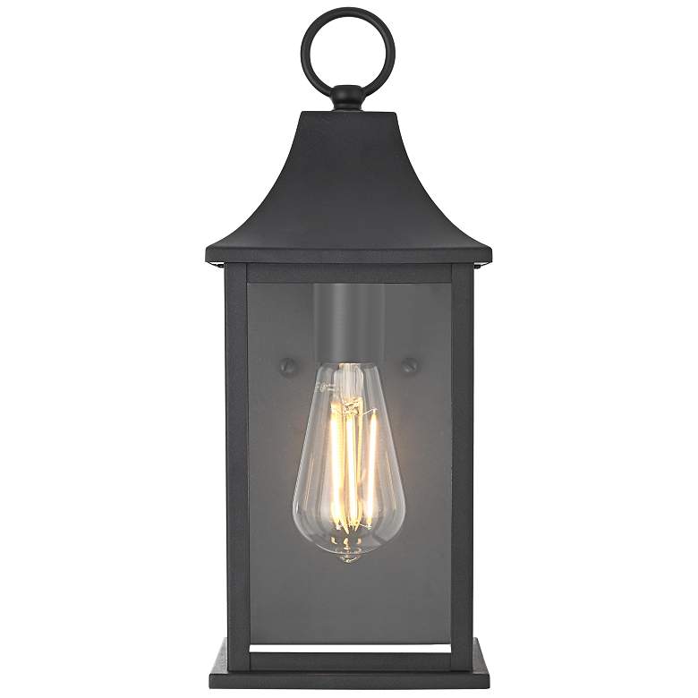 Image 1 Elegant Shepard 6 inch Outdoor Wall Sconce in Black