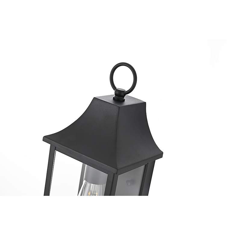 Image 4 Elegant Shepard 6 inch Outdoor Wall Sconce in Black more views