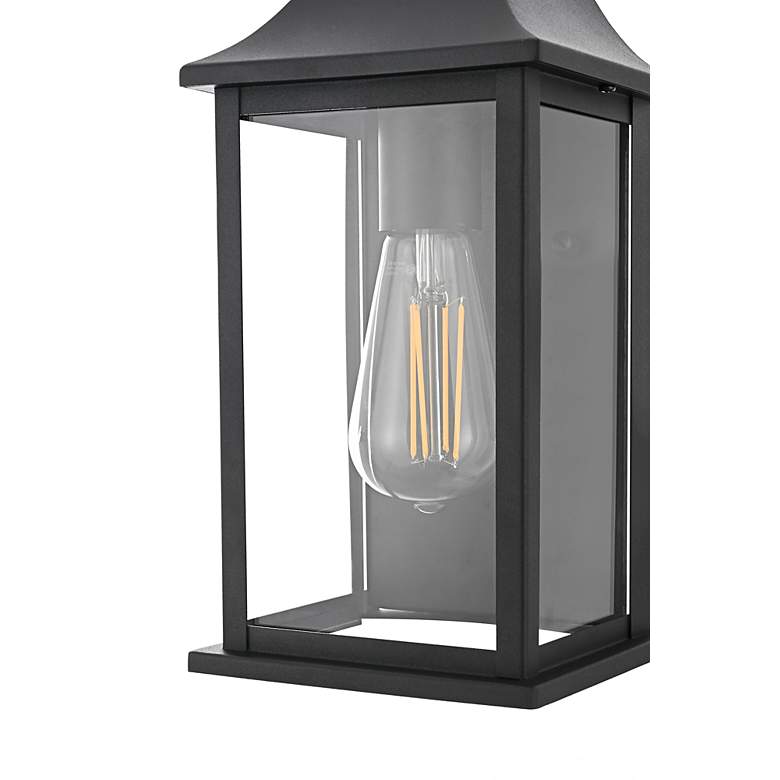 Image 5 Elegant Shepard 6 inch Outdoor Wall Sconce in Black more views